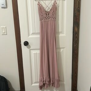 Pink free people dress